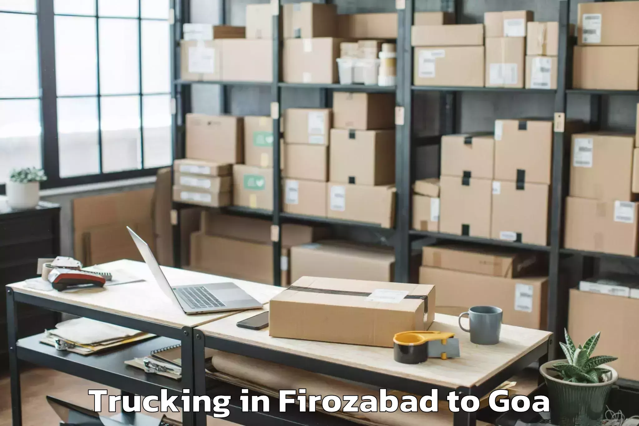 Hassle-Free Firozabad to Tiswadi Trucking